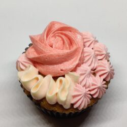 Pink buttercream cupcakes